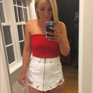 Tres Bien Red Tube Top